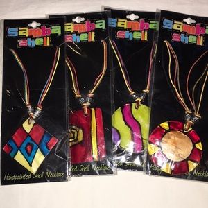 Four Samba Shell Necklaces. NWT